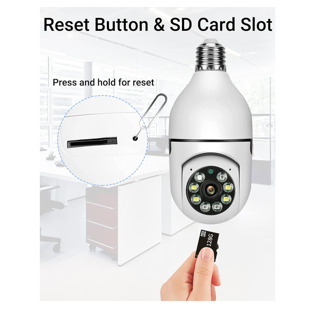 Camara bombillo de seguridad 360° girato